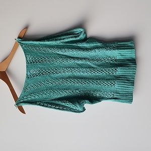 Vintage Marciano Boat Neck Pointelle Knit Tank Top